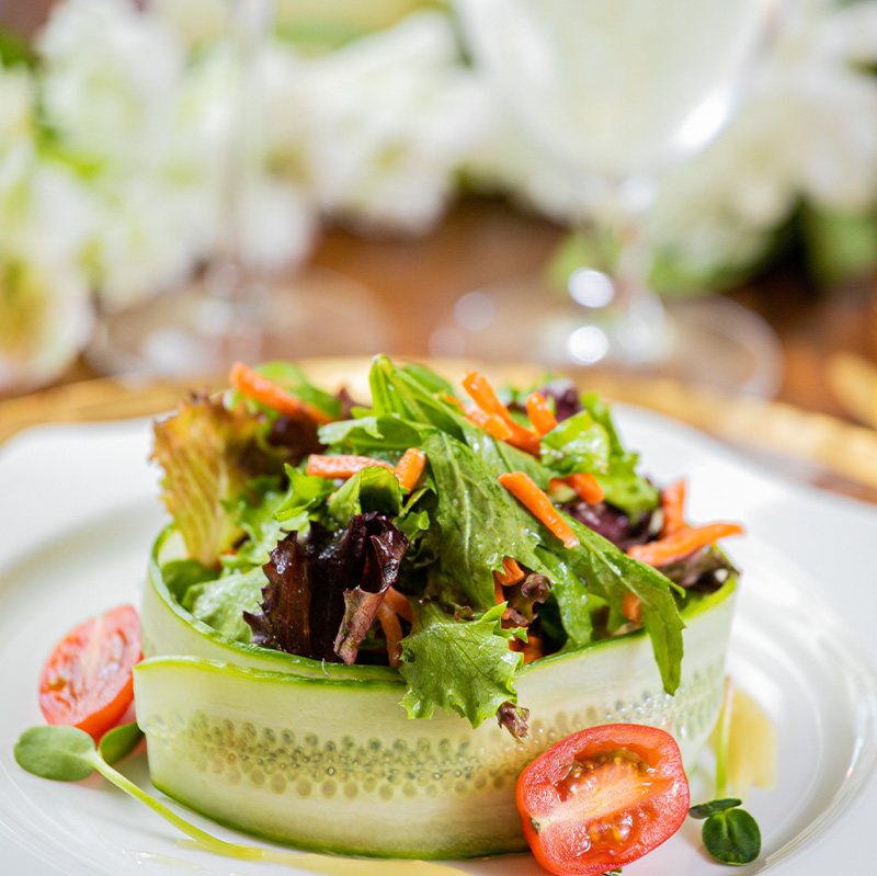 colourful-salad-wrapped-in-cucumber-for-a-wedding-appetizer